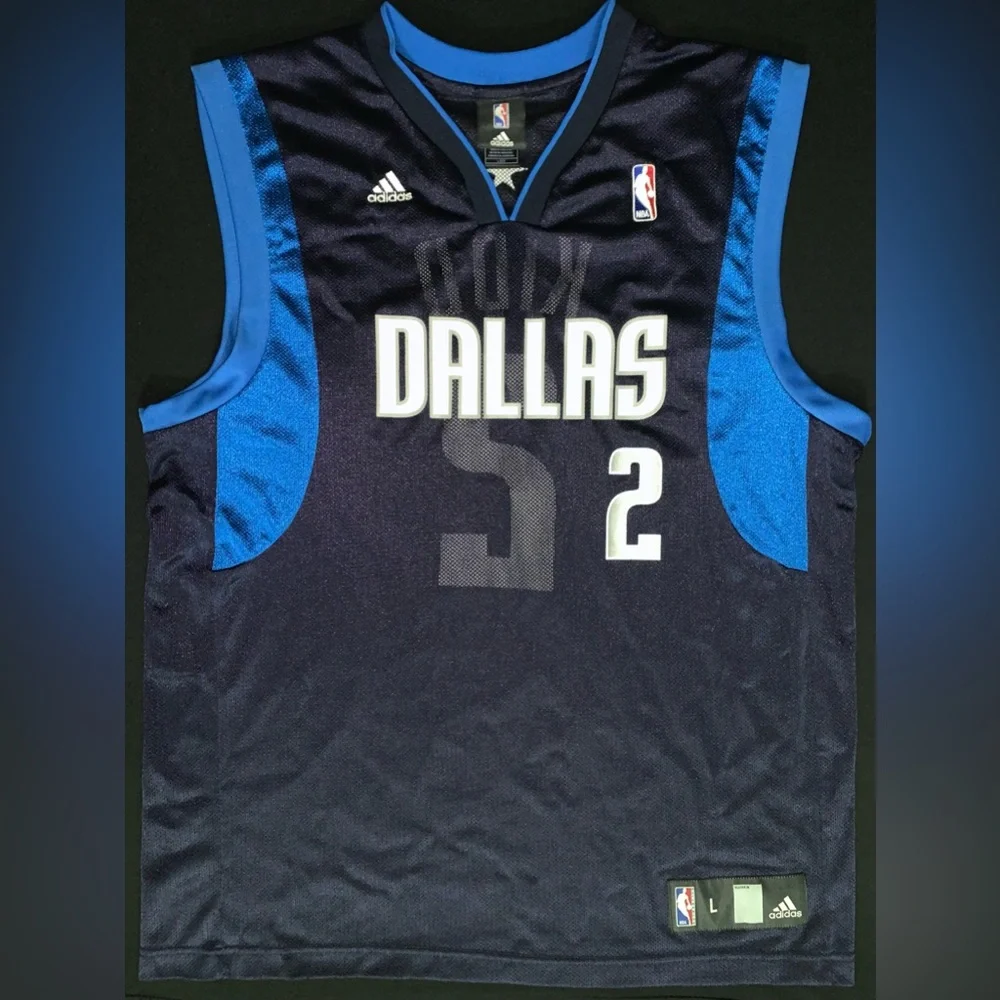 Adidas Jason Kidd Dallas Mavericks #2 Navy Blue Road Jersey Men’s Large - Picture 3 of 6